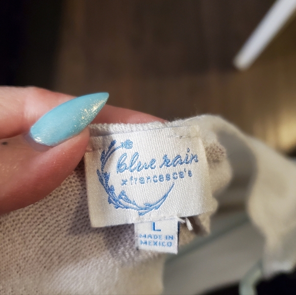 Blue Rain White Oversized Dolman Top - Picture 7 of 7